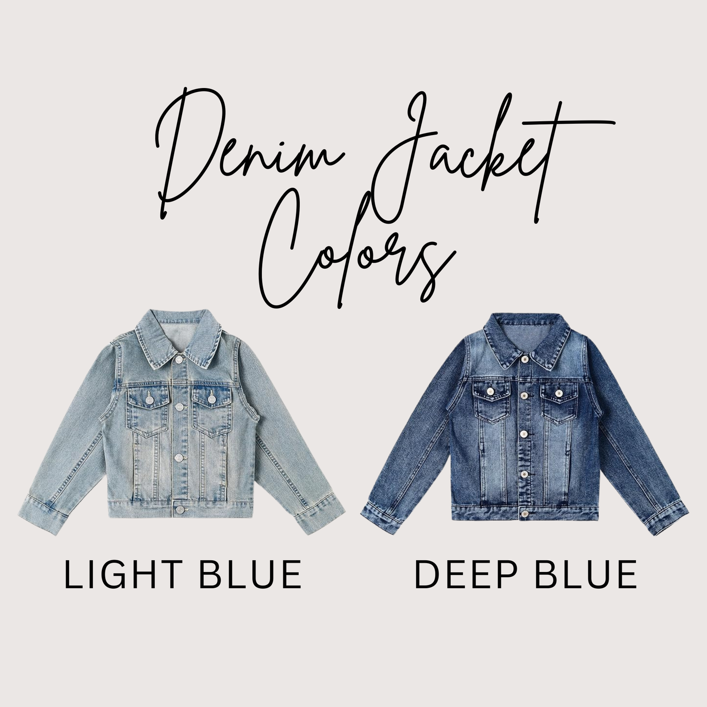 Personalized Infant Yarn Name Jean Denim Jacket Embroidered