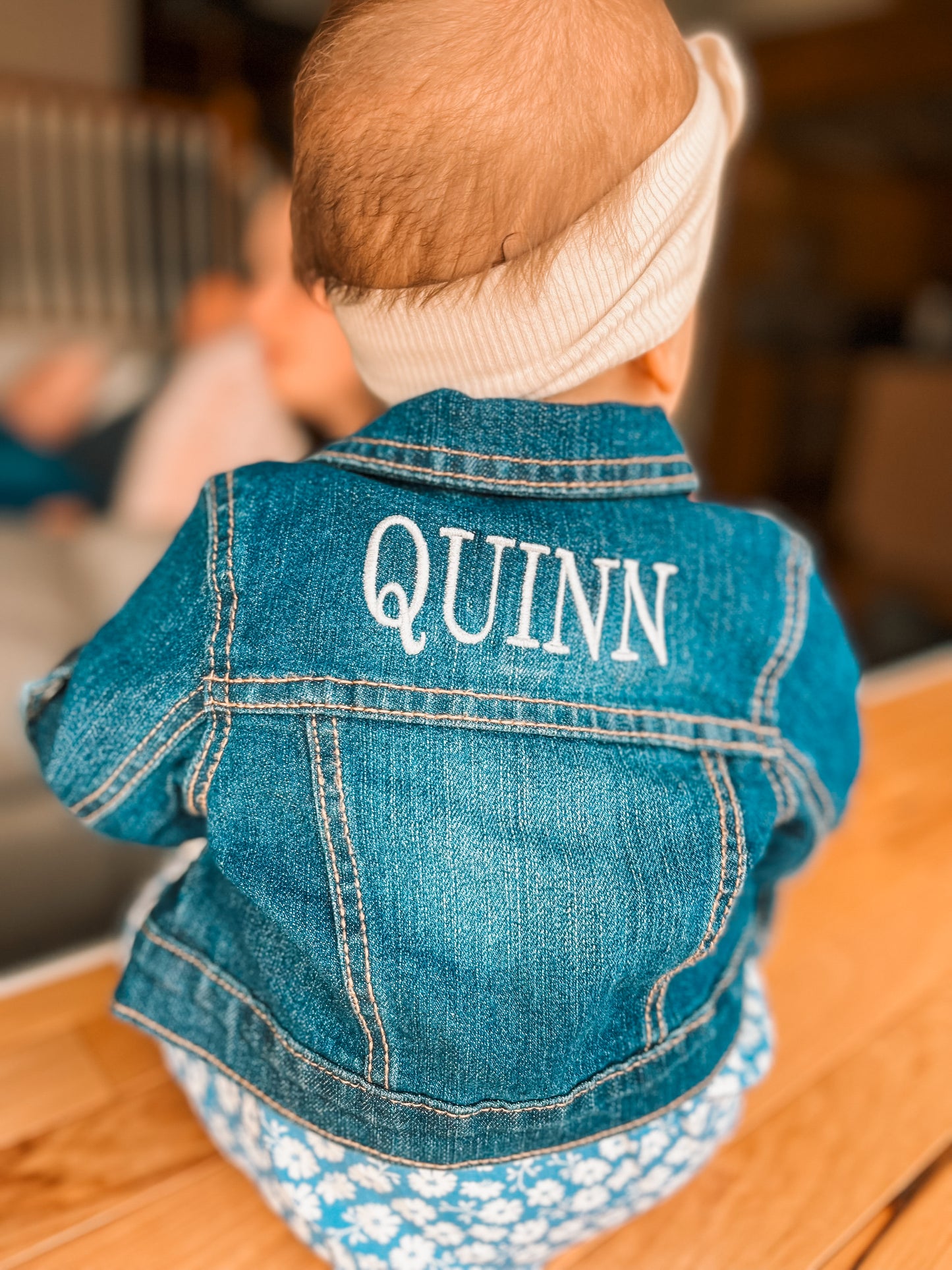 Personalized Infant Jean Denim Jacket Embroidered